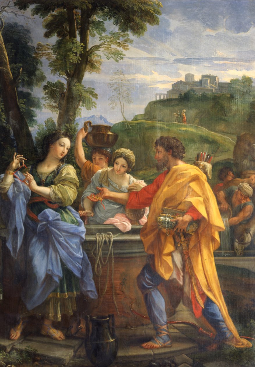 Abrahams og Rakels tjener av Carlo Maratta or Maratti