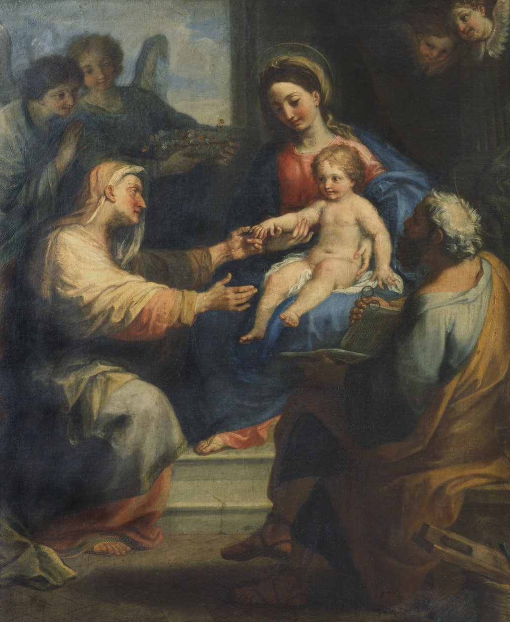 Jomfru Maria med barnet og den hellige Anne av Carlo Maratta or Maratti
