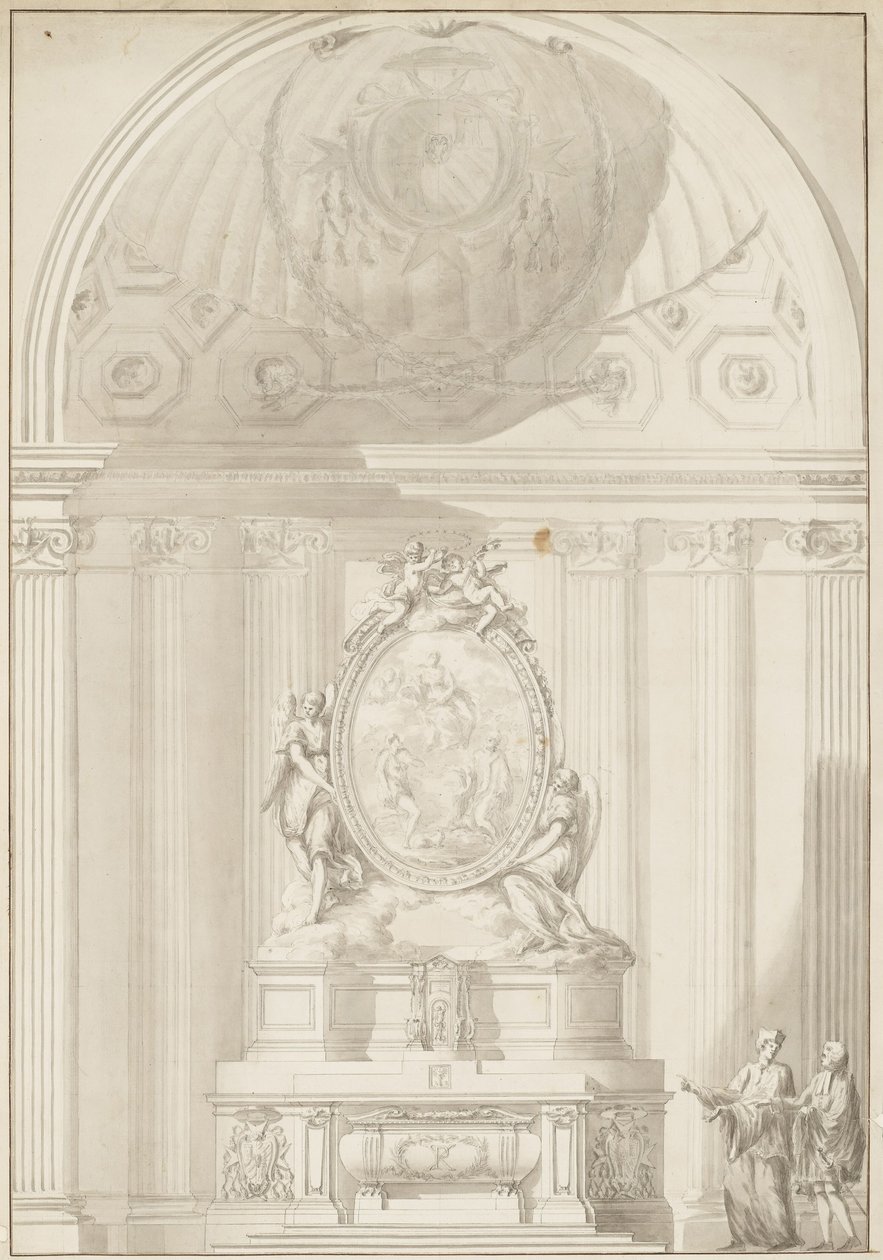 Santa Maria del Priorato, Roma, alternativt design for høyalteret av Carlo Marchionni