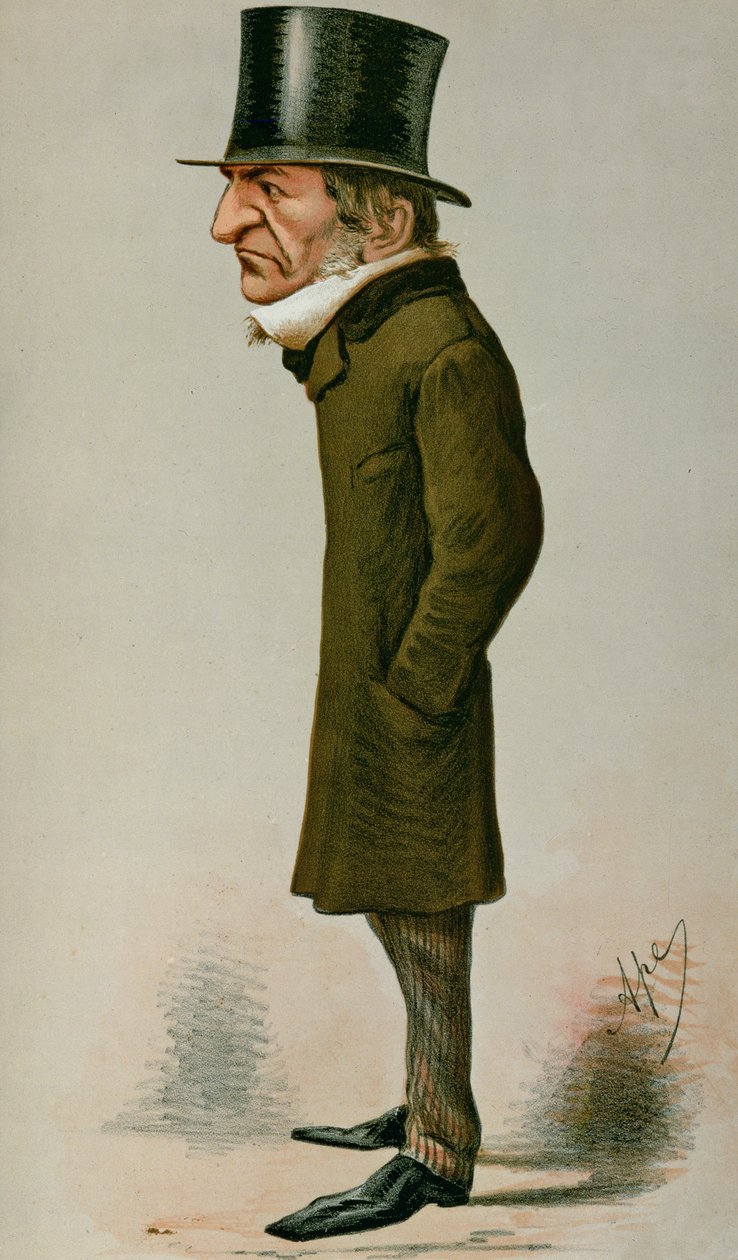 William Ewart Gladstone (1809-98) tegneserie fra Vanity Fair, 6. februar 1869 av Carlo Pellegrini