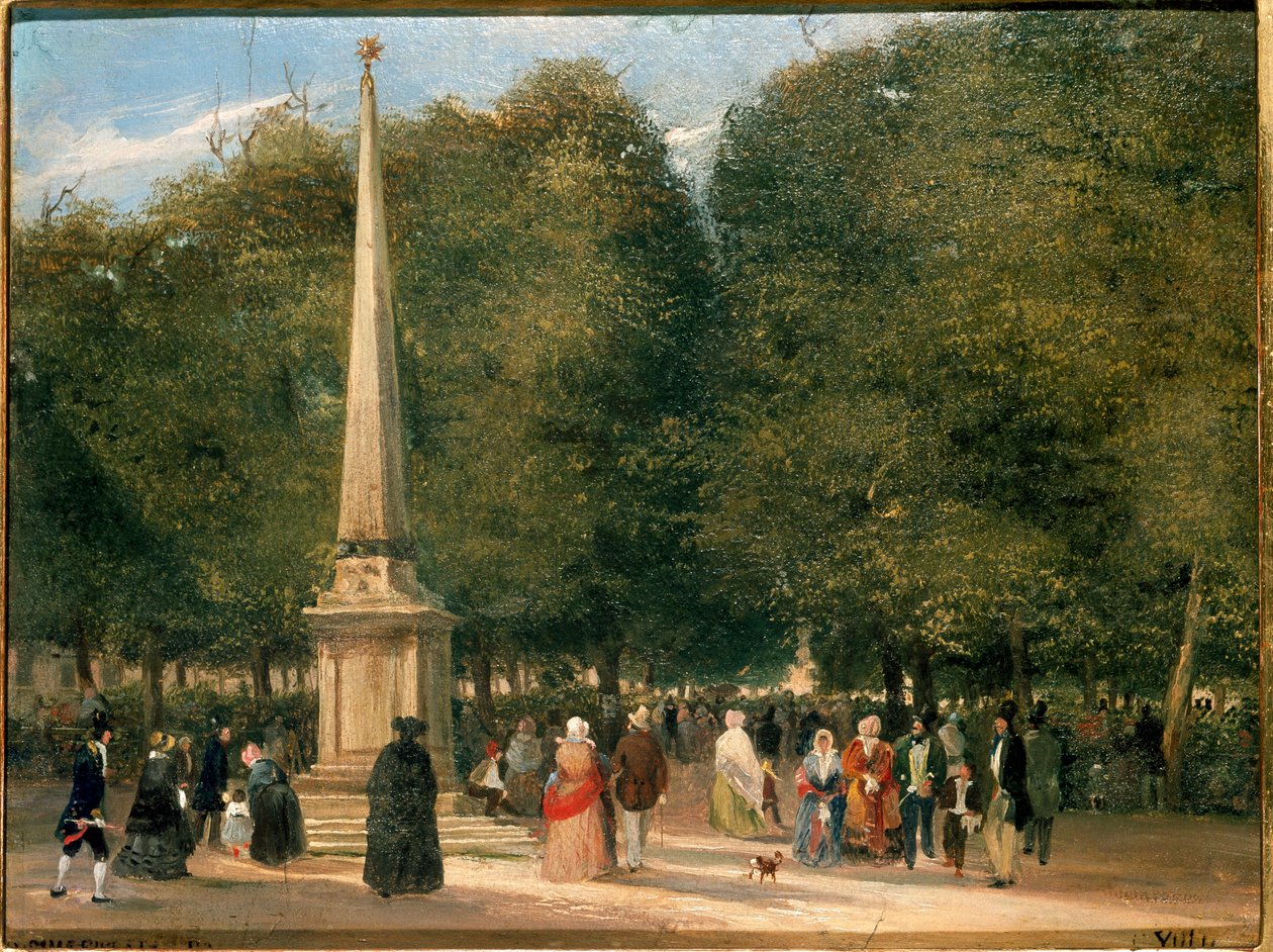 Blomsterfest for San Foca-feiringen i Milano 20/04/1845 (olje på lerret av Carlo Jotti
