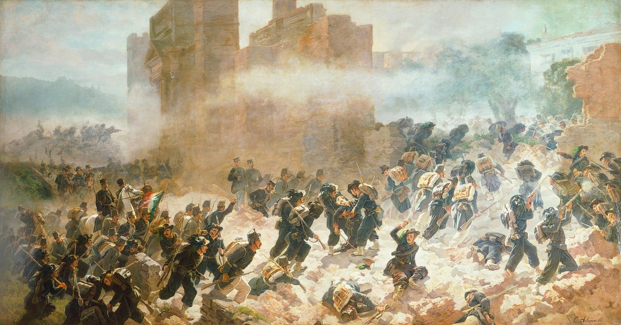 Bruddet på Porta Pia i Roma, 20. september av Carlo Ademollo