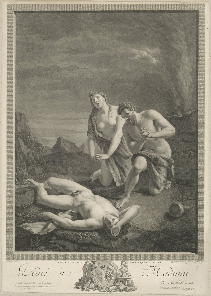 Adam og Eva ved liket av Abel av Carlo Antonio Porporati