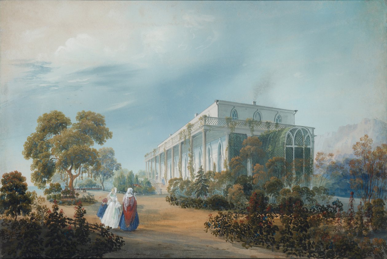 Naryshkins eiendom i Miskhor, 1842 av Carlo Bossoli