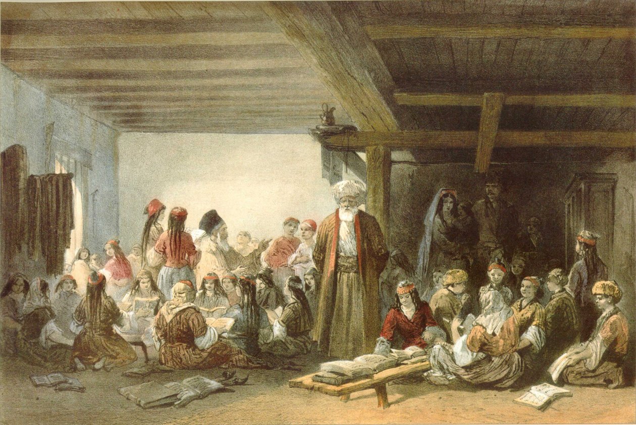 Tatarskole for barn på Krim av Carlo Bossoli