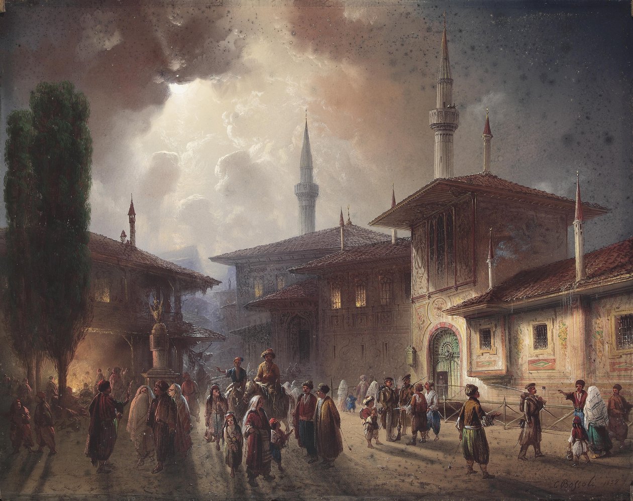 Bakhchisaray Khans-palasset, 1857 av Carlo Bossoli