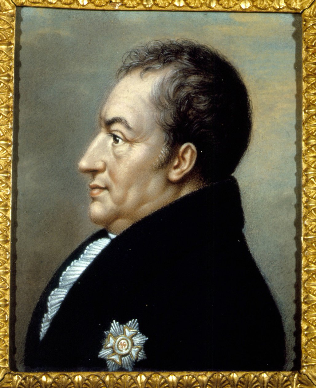 Portrett av Johann Wolfgang Von Goethe (1749 - 1832) av Carlo Bruni. sd. 1800-tallet. Villa Vigoni. Lake Kom. Italia av Carlo Bruni