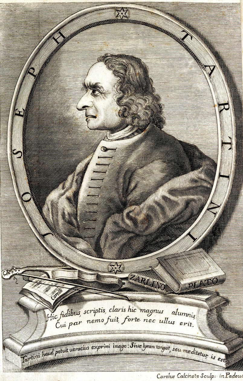 Portrett av fiolinisten og komponisten Giuseppe Tartini 1692-1770, tidlig på 1760-tallet. av Carlo Calcinotto