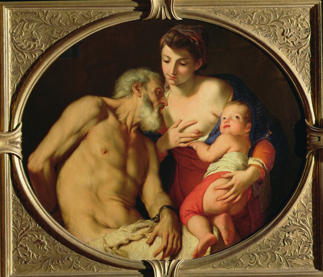 Romersk veldedighet (Cimon og Pero), ca. 16901700 av Carlo Cignani