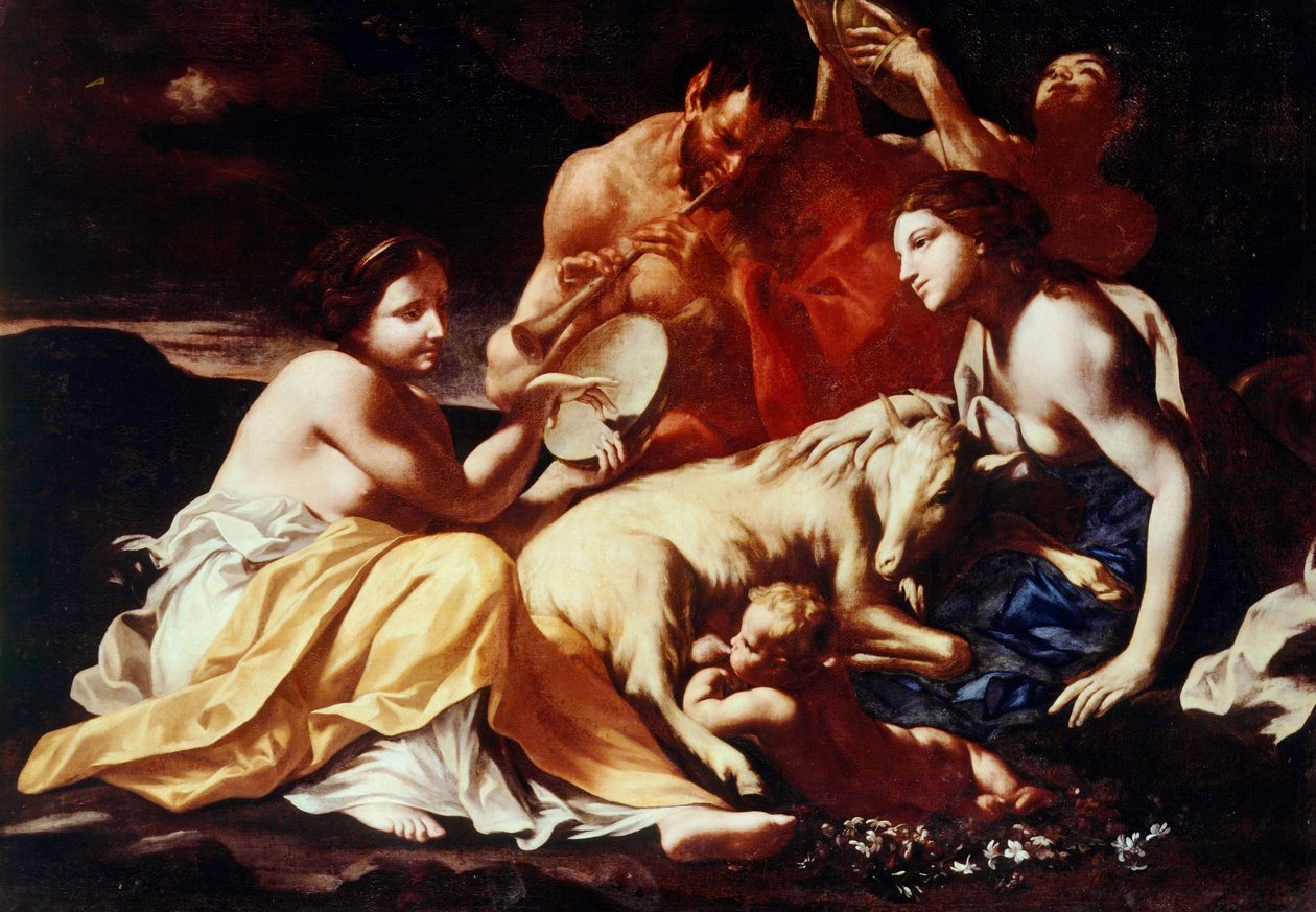 The Childhood of Jupiter, ca. 1702-14 (olje på lerret) av Carlo Cignani