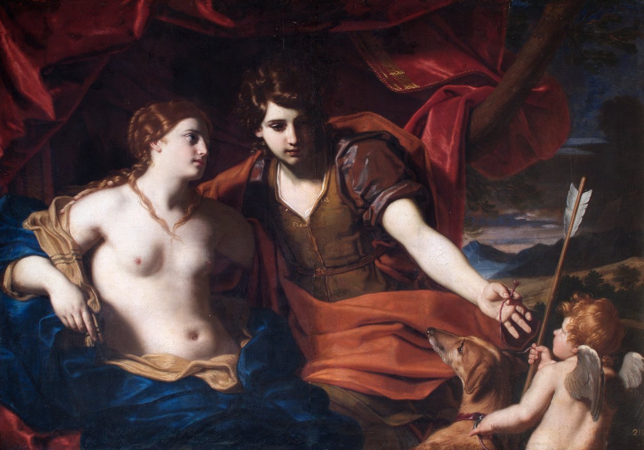 Venus og Adonis, etter 1650 (olje på lerret) av Carlo Cignani