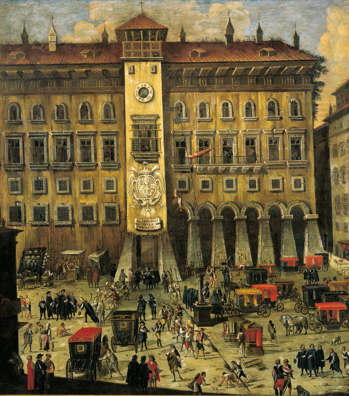 Italia, Napoli, Vicaria tinghus (maleri) av Carlo Coppola