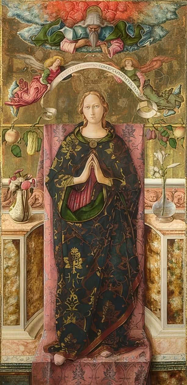 Den ulastelige unnfangelsen. 1492 av Carlo Crivelli