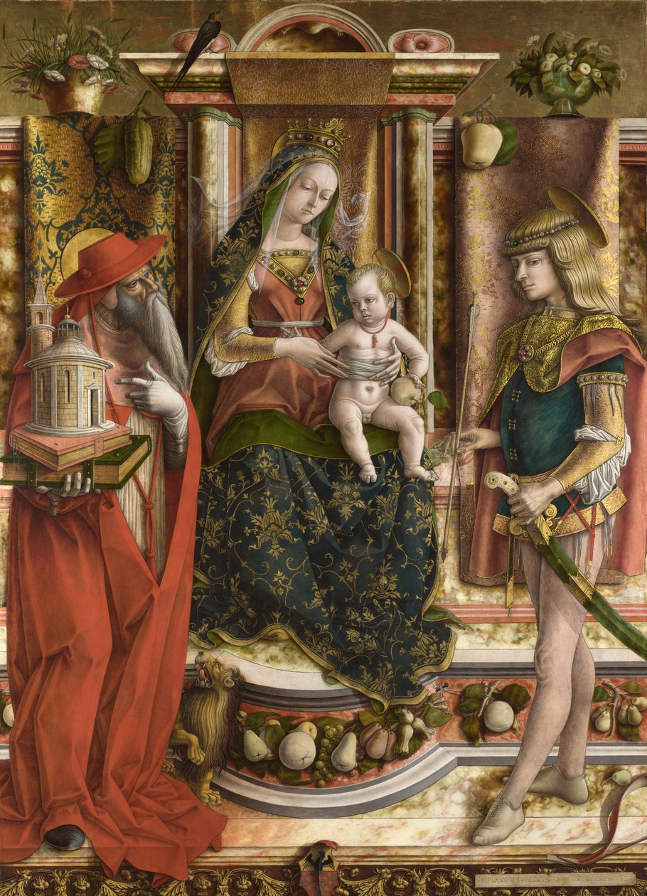 La Madonna della Rondine, etter 1490 (olje- og eggtempera på tre) av Carlo Crivelli