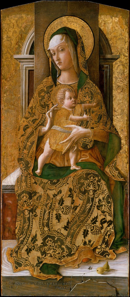 Madonna og Child Enthroned av Carlo Crivelli