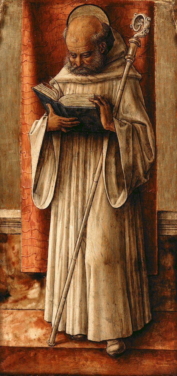Saint Benedict, ca. 1490 av Carlo Crivelli