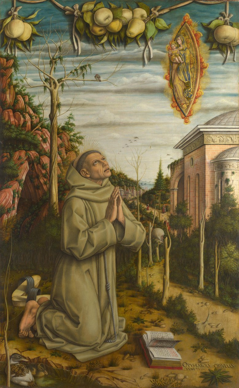 Visjonen til den salige Gabriele, 1489 av Carlo Crivelli