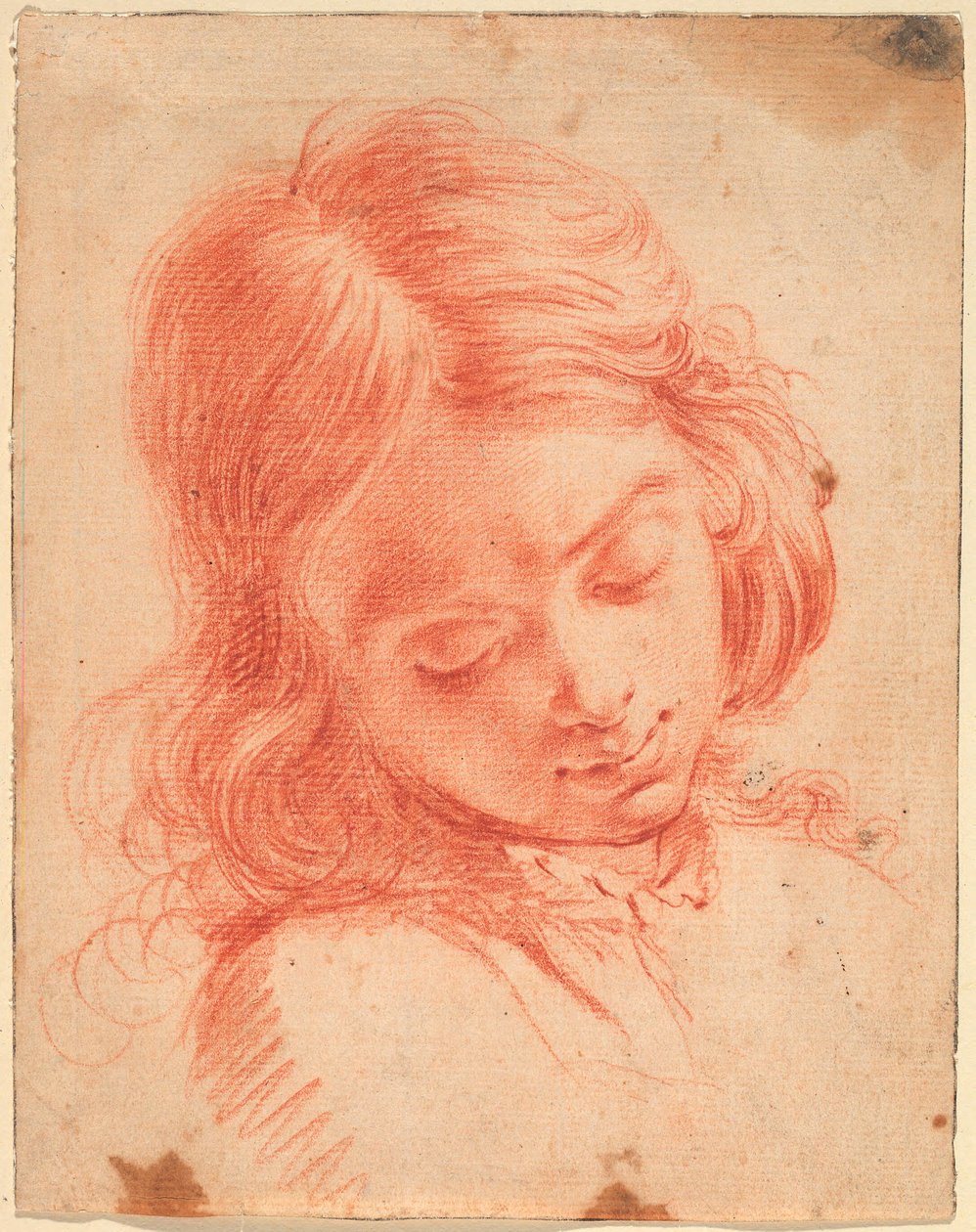 Byste av en gutt som ser ned av Carlo Dolci