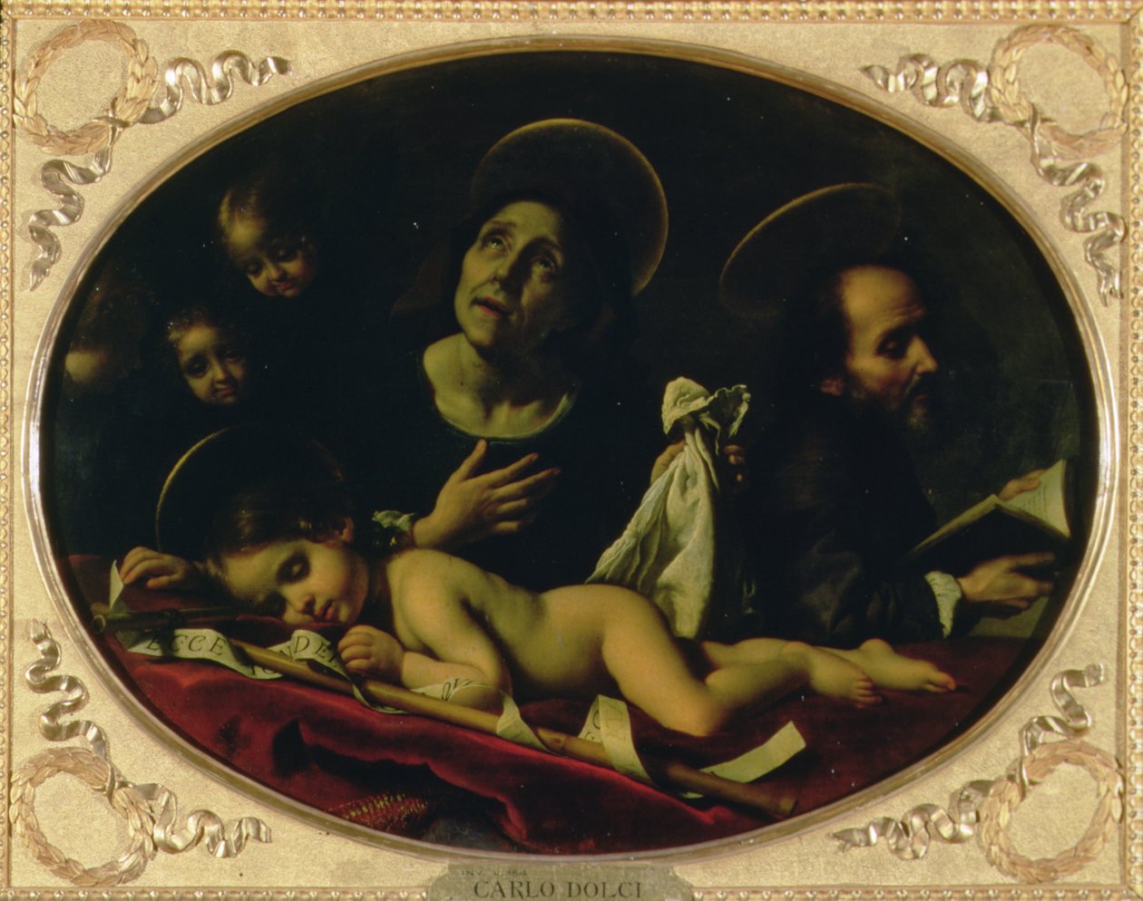 Drømmen om spedbarnet St. Johannes døperen av Carlo Dolci