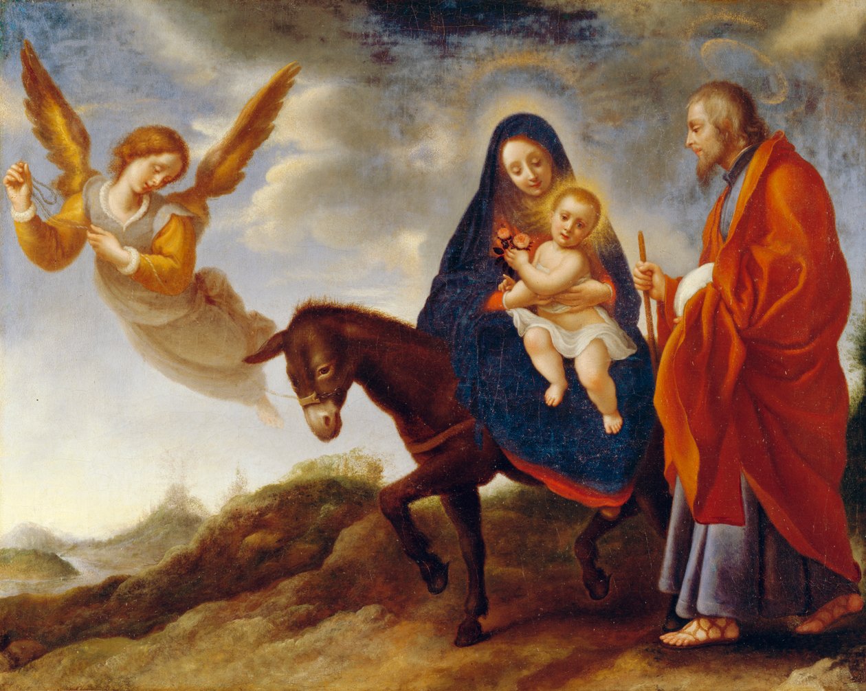 Flukten til Egypt, ca. 164850 av Carlo Dolci