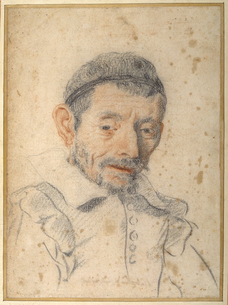 Kunstnerens skomaker (rødt og svart kritt på papir) av Carlo Dolci
