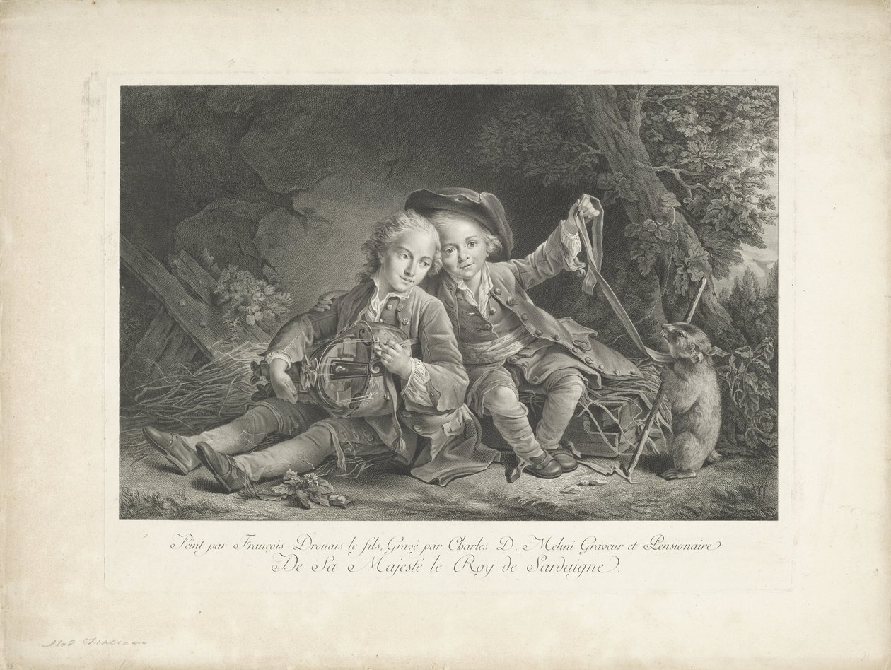 To gutter med murmeldyr av Carlo Domenico Melini