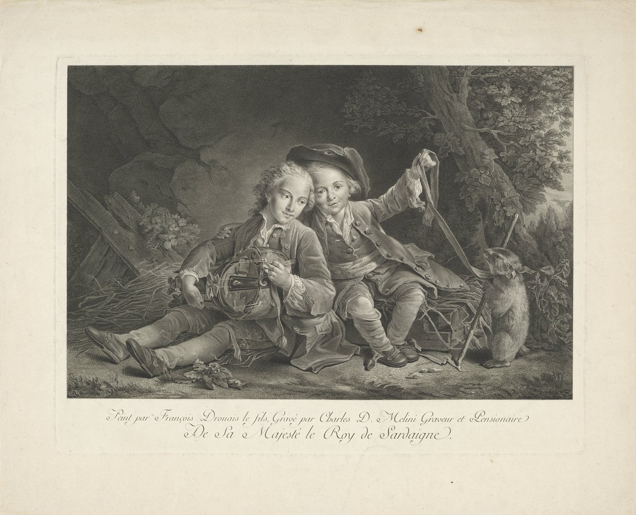To gutter med murmeldyr av Carlo Domenico Melini
