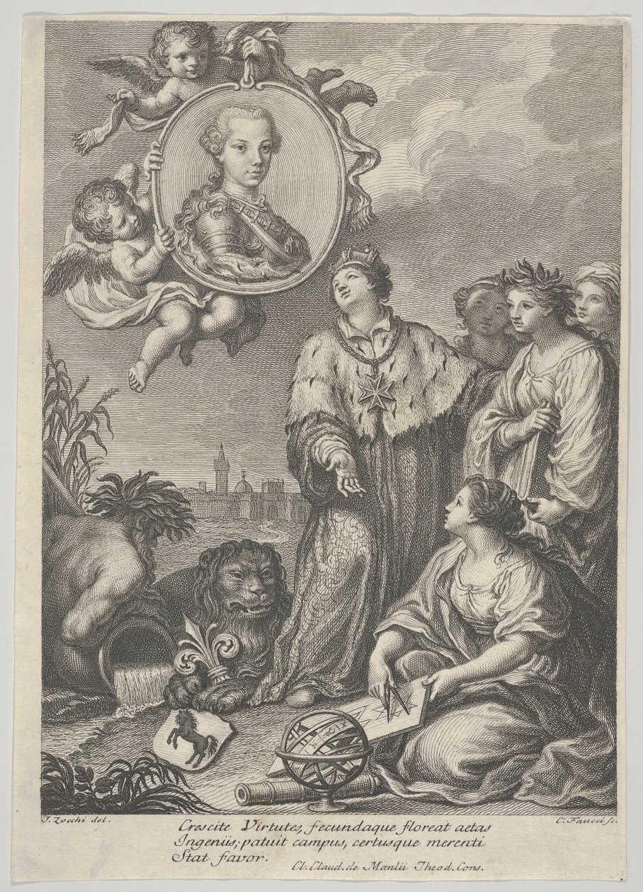Portrett av den fremtidige hellige romerske keiser Leopold II som erkehertugen av Østerrike og..., ca. 1760-67. av Carlo Faucci