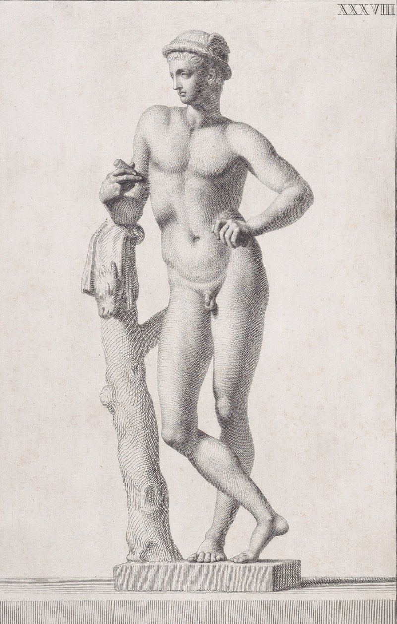 Statue av Merkur, 1734 av Carlo Gregori