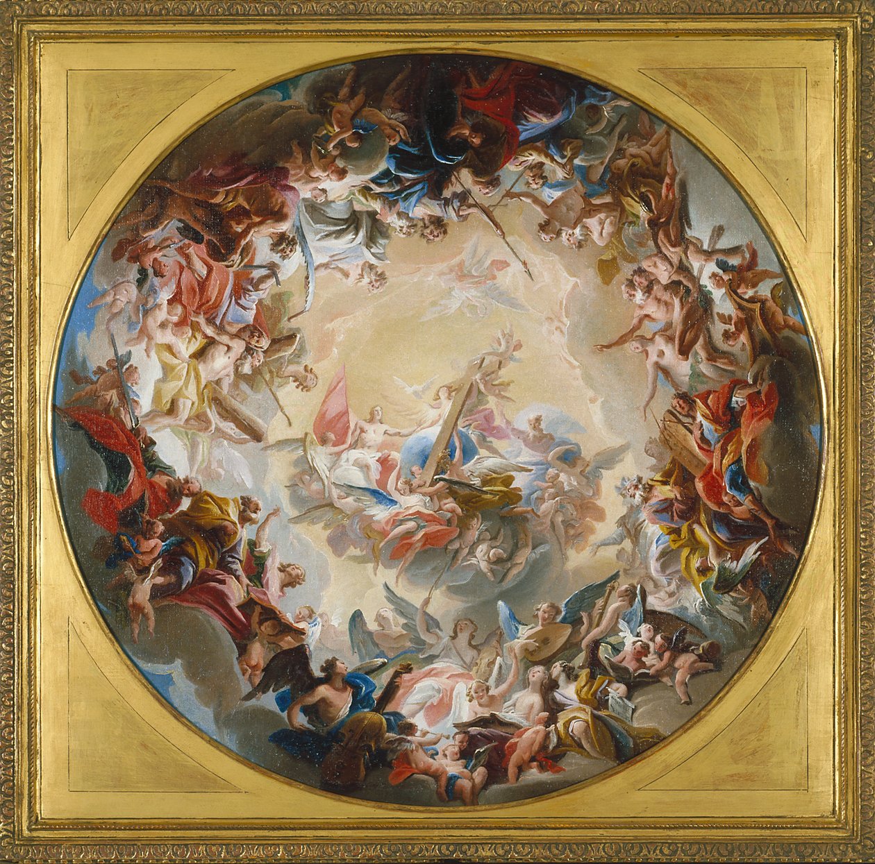 Glorification Of The Cross (olje på lerret) av Carlo Innocenzo Carlone