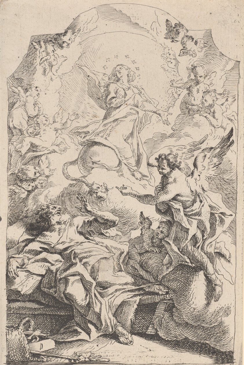Bebudelsen til Saint Joseph, 1725-75. av Carlo Innocenzo Carloni