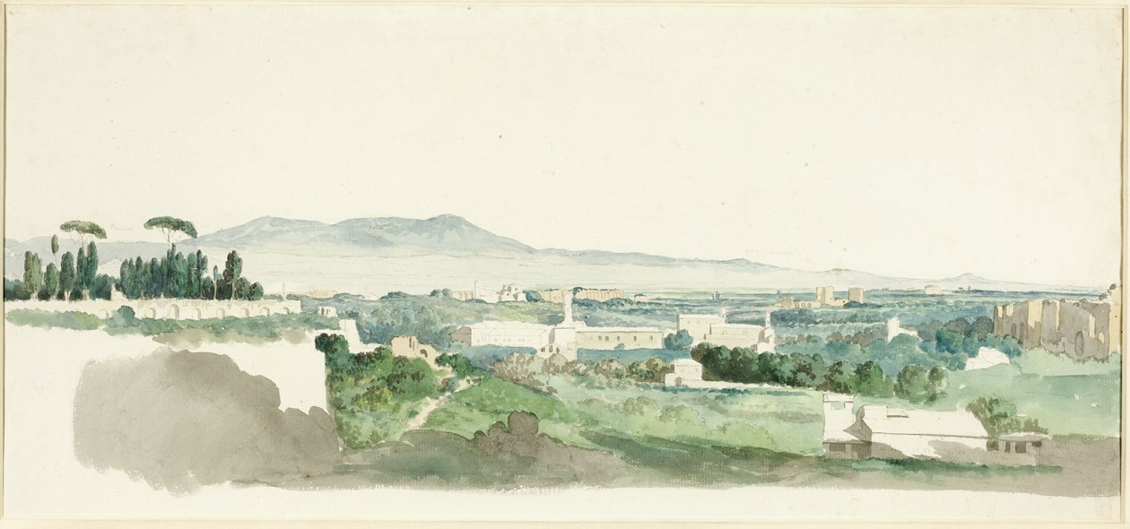 En utsikt fra Palatine Hill, Roma, Alban Hills i det fjerne av Carlo Labruzzi