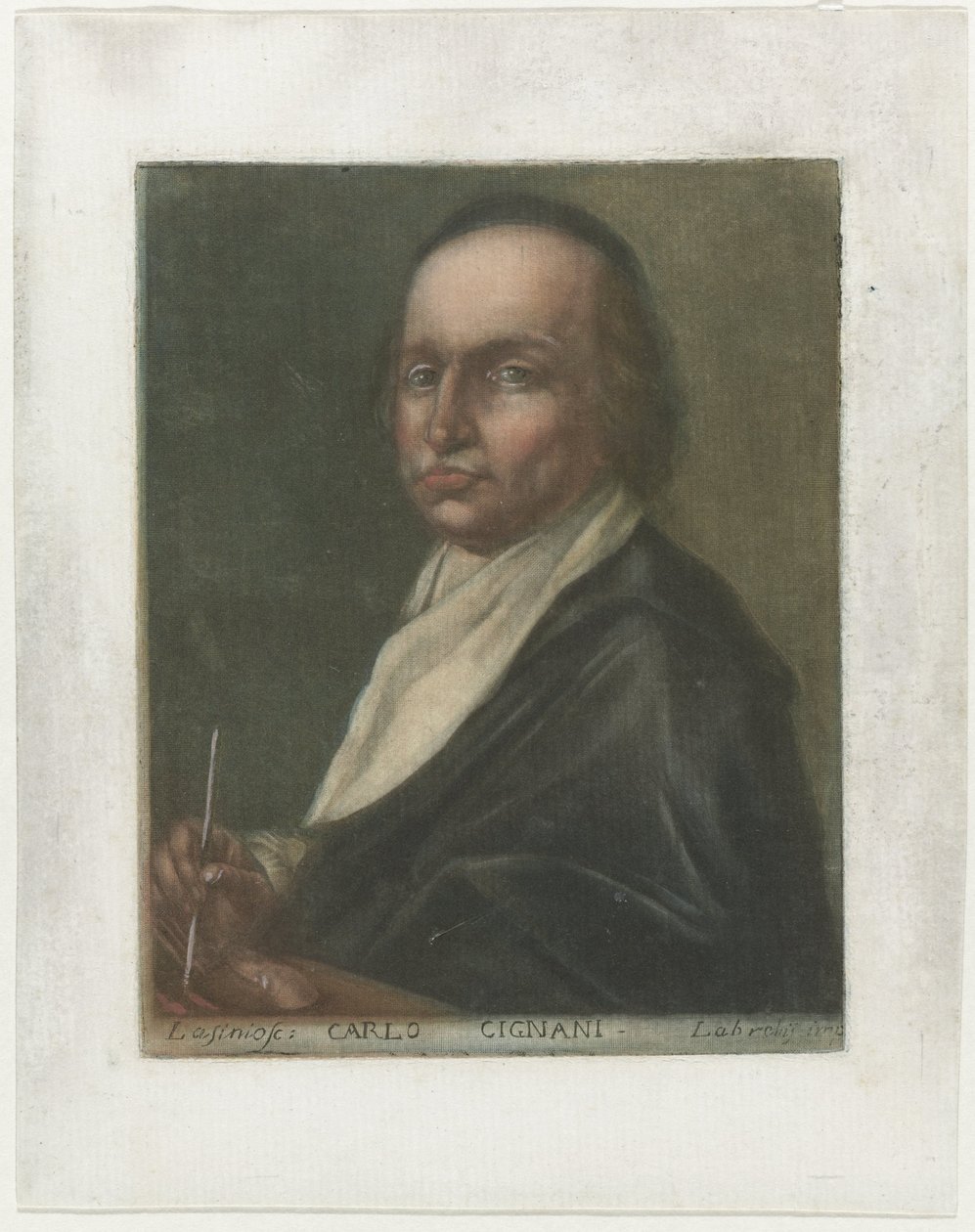 Portrettkunstner Carlo Cignani Kunstenaarsportretten i de Uffizi Gallery te Florence (serietittel) Portretter av eksisterende malere i Royal Gallery of Florence (serietittel) av Carlo Lasinio