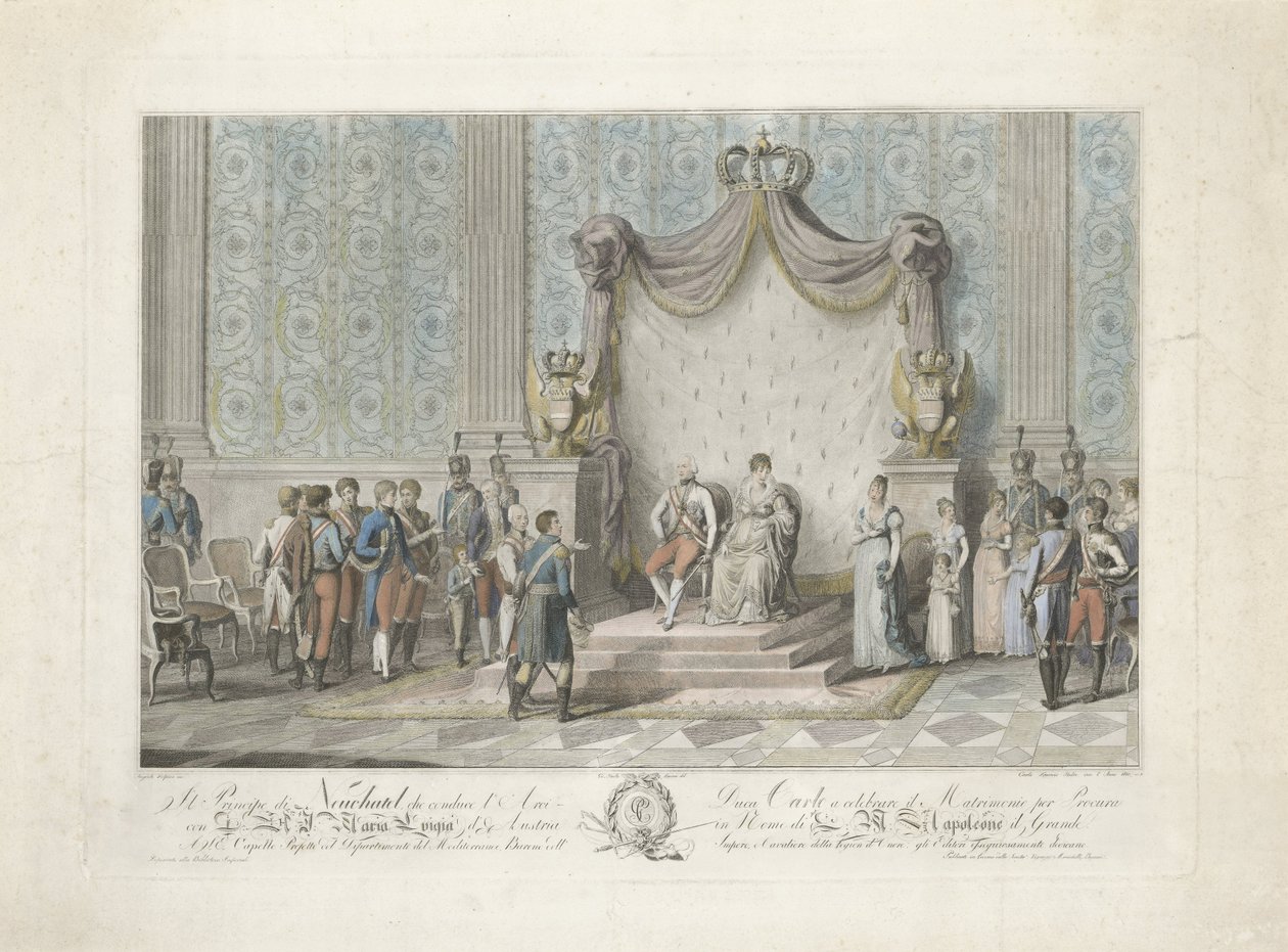 Prins av Neuchâtel for Maria Louise av Østerrike av Carlo Lasinio