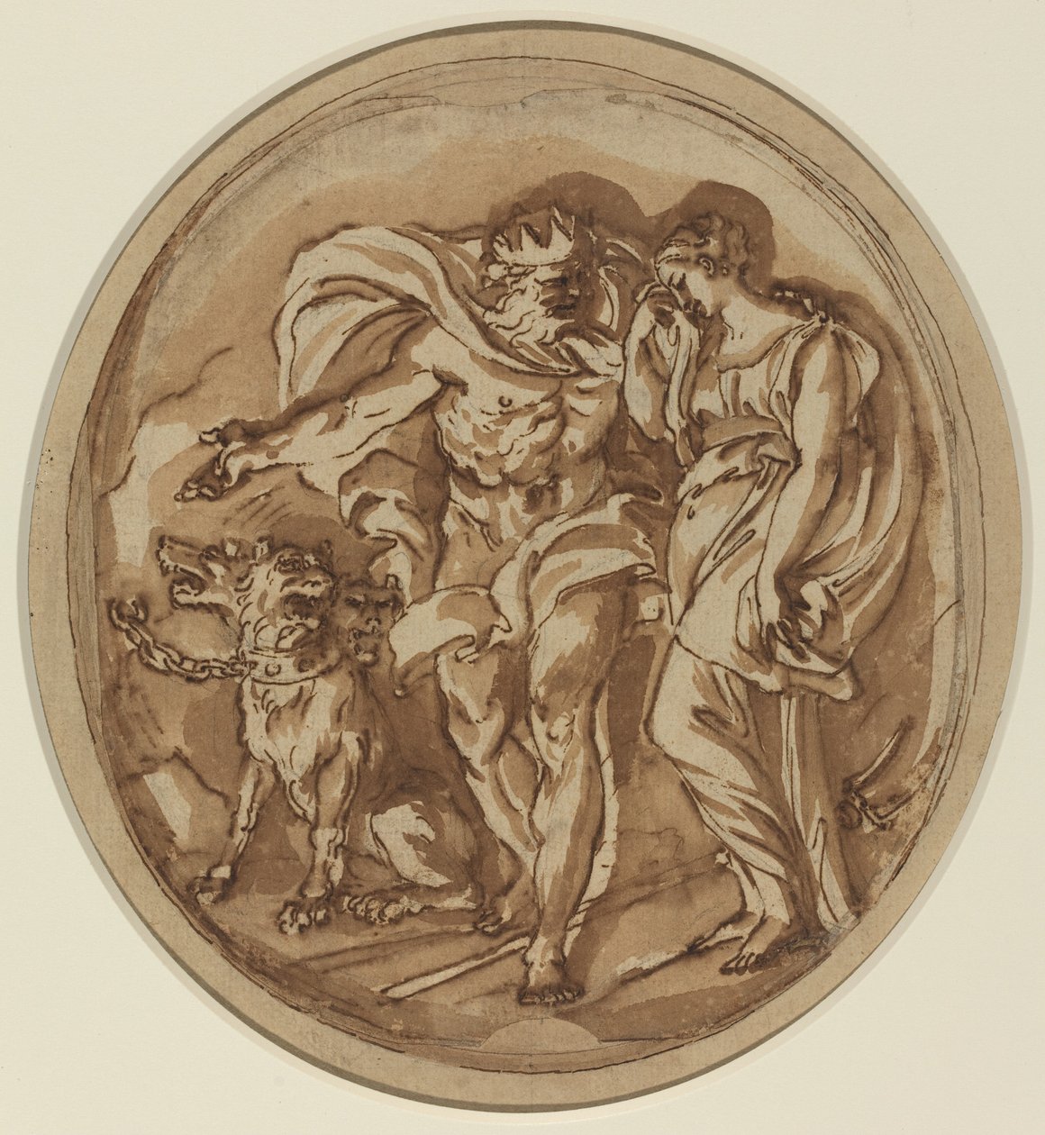 Pluto bringer proserpin til helvetes porter av Carlo Maratta