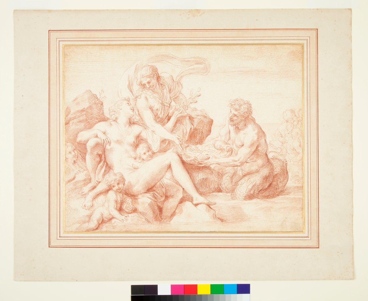 En Triton som bringer gaver til Venus av Carlo Maratta or Maratti