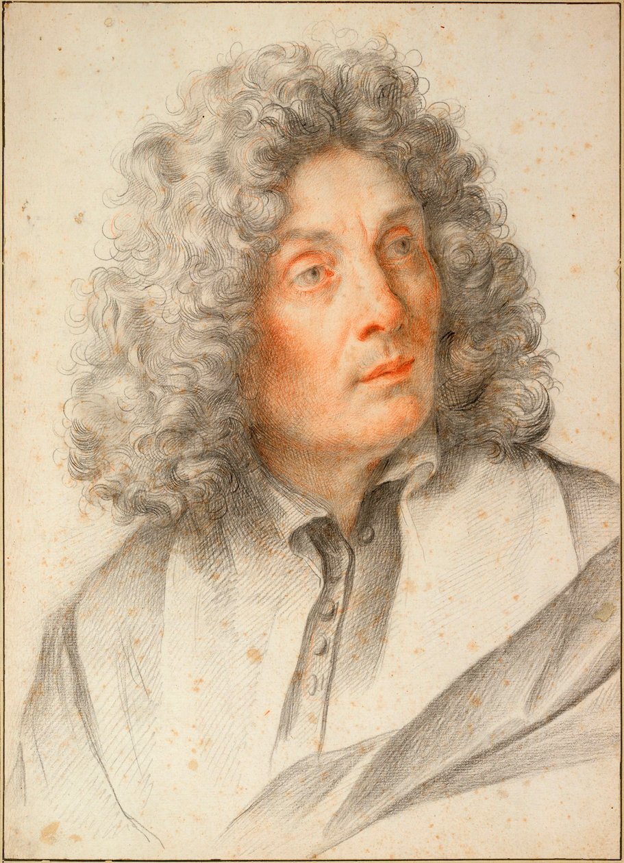 ""Selvportrett"" (Selvportrett) Sanguine av Carlo Maratta (1625-1713) ca. 1681-1682 Dim 50,5x36,3 cm Albertina, Wien av Carlo Maratta or Maratti