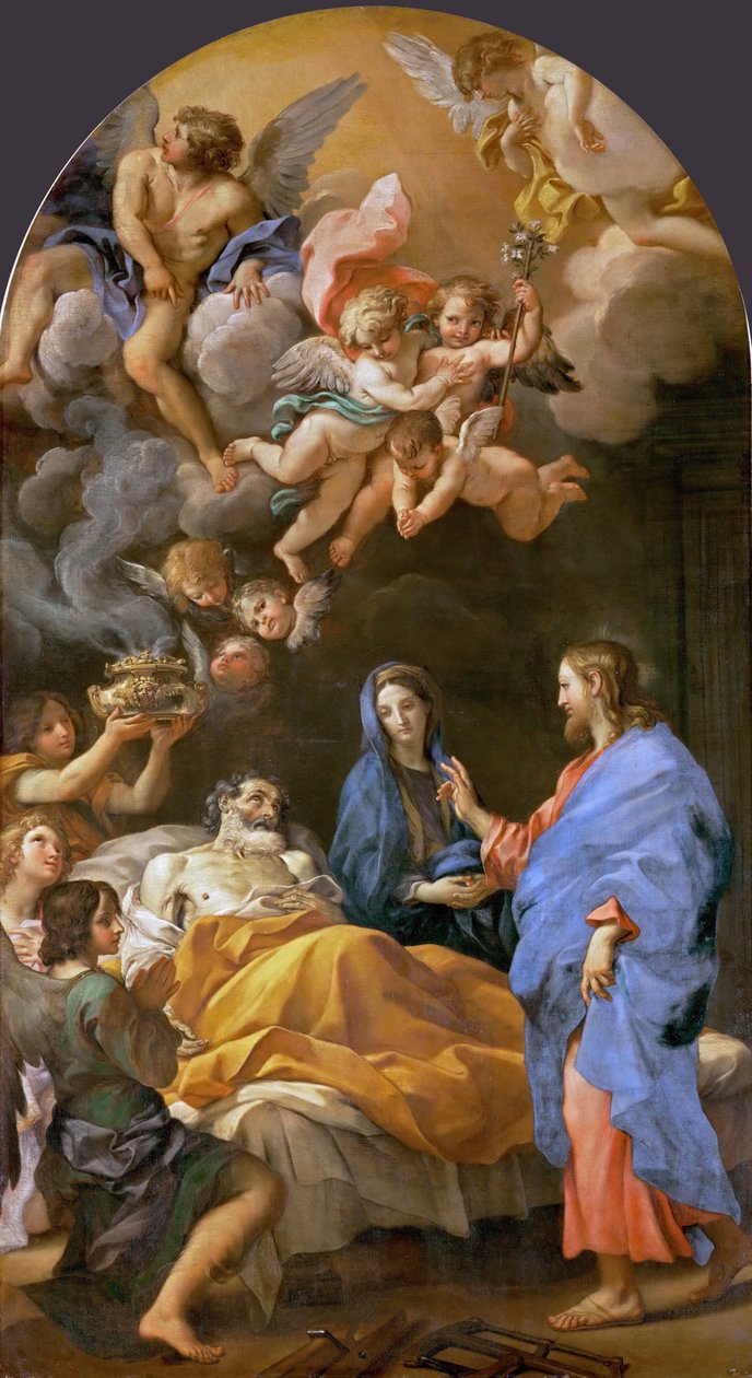 Barokk: La mort de Saint Joseph - Death of Saint Joseph av Maratta, Carlo (1625-1713) av Carlo Maratta or Maratti