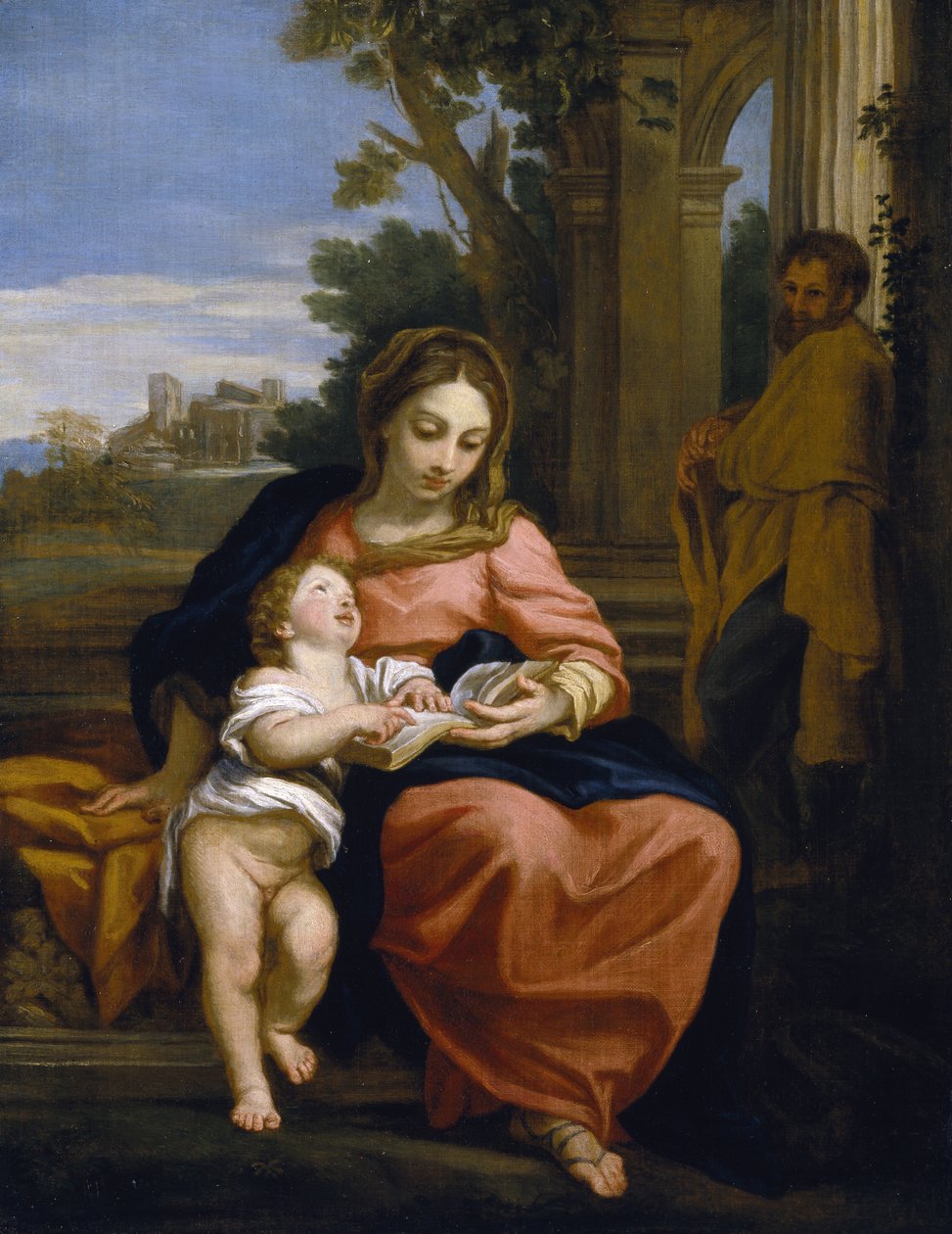Den hellige familie, ca. 1700-15 (olje på lerret) av Carlo Maratta or Maratti
