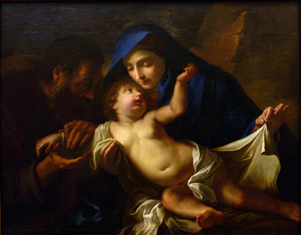 Den hellige familie par Maratta, Carlo (1625-1713). Olje på lerret, slutten av 1600-tallet, Statens A. Radishchev kunstmuseum, Saratov av Carlo Maratta or Maratti
