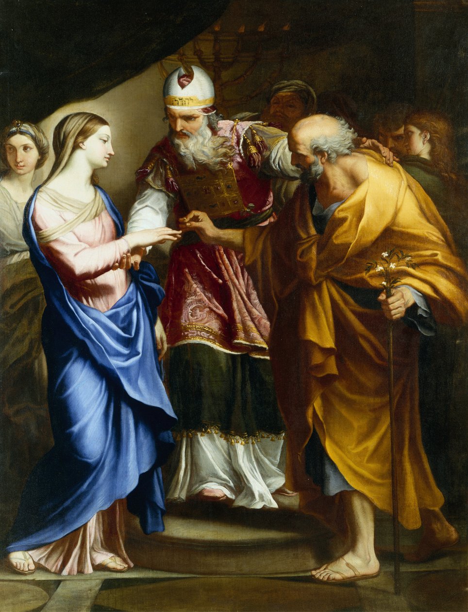 The Marriage of the Virgin (olje på lerret) av Carlo Maratta or Maratti