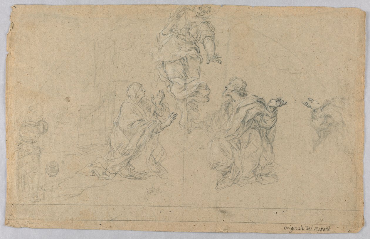 Studie av tre figurer av Carlo Maratti