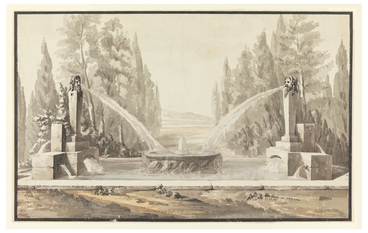 Design for en fontene i en park av Carlo Marchionni