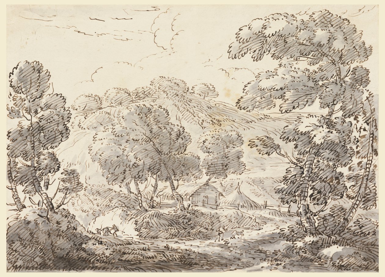 Hus i et skogslandskap av Carlo Marchionni