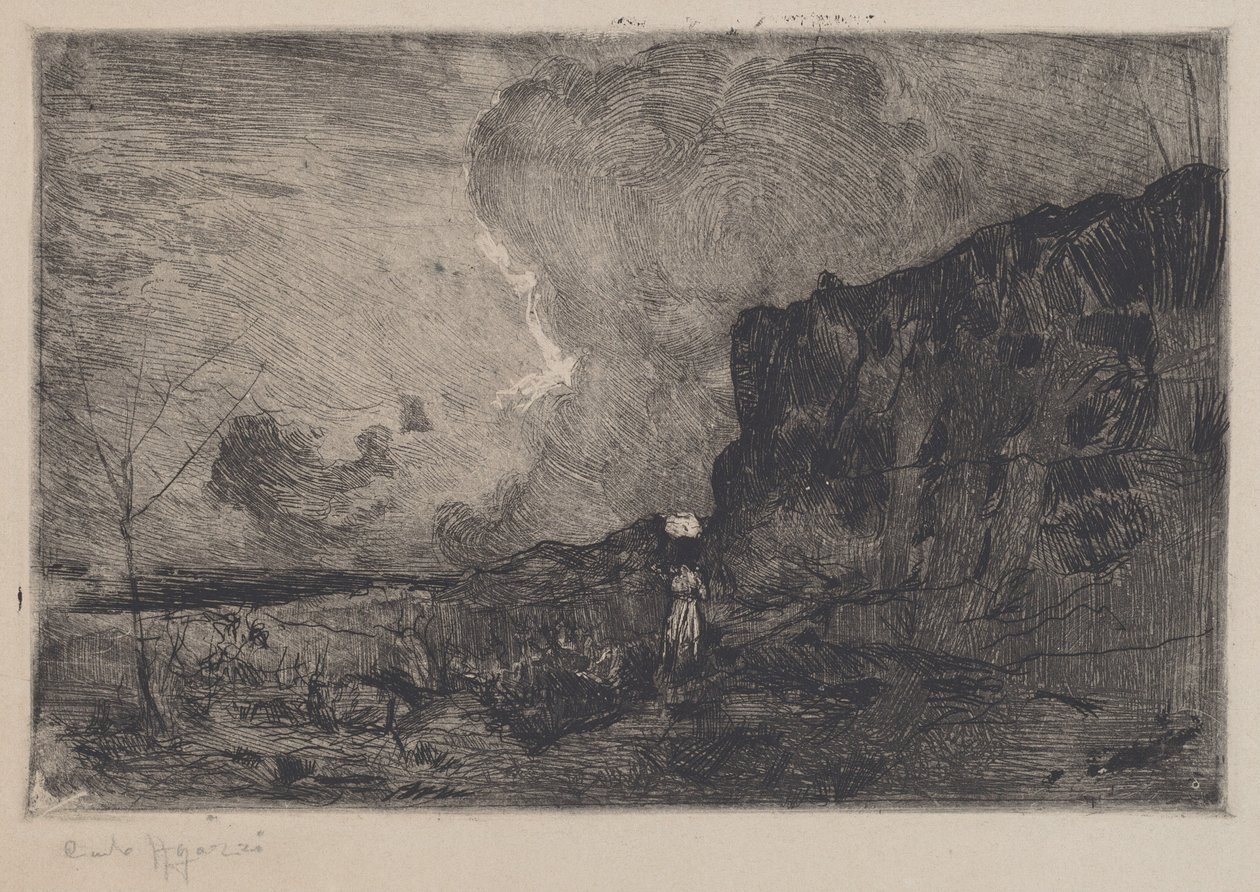 Landskap, før 1915. av Carlo Paolo Agazzi