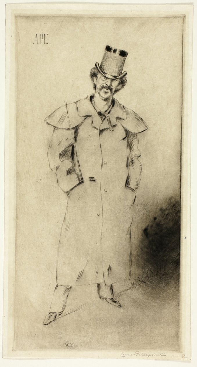 Portrett av Whistler av Carlo Pellegrini