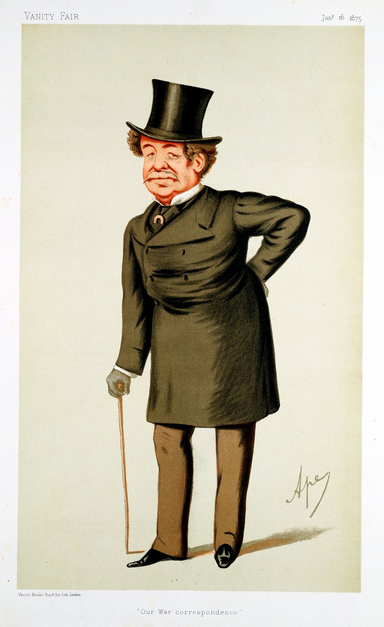 William Howard Russell , irskfødt britisk journalist, 1875 av Carlo Pellegrini