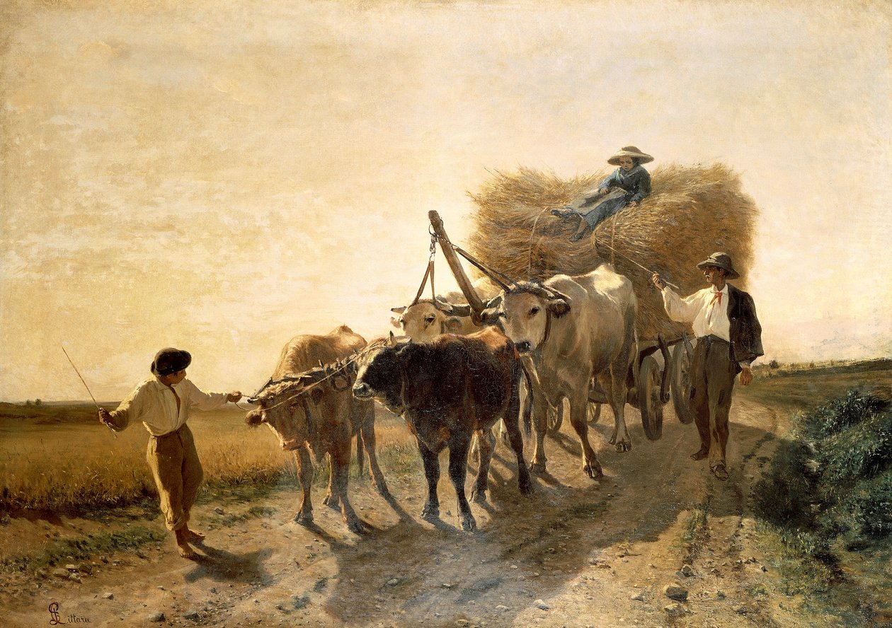 Harvest, av Carlo Pittara (1836-1890) av Carlo Pittara