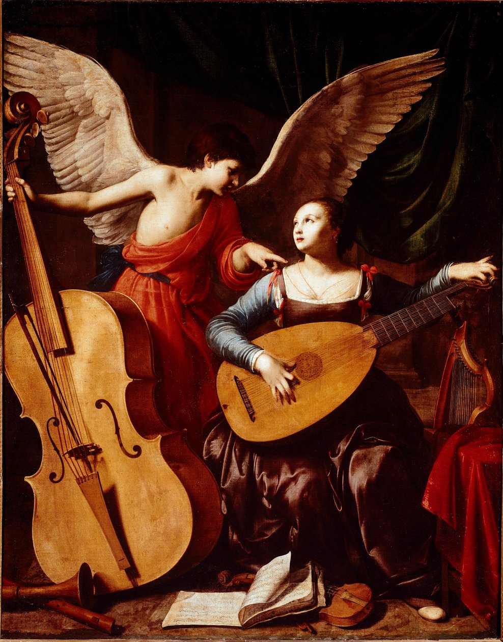 Saint Cecile and the Angel Maleri av Carlo Saraceni av Carlo Saraceni