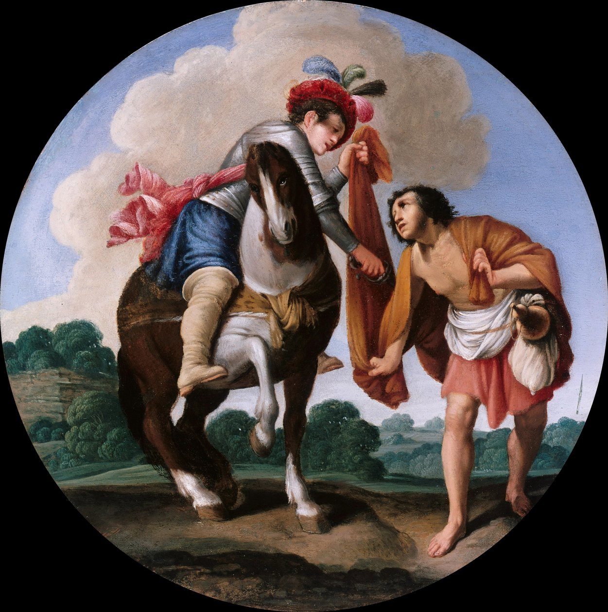 Saint Martin og en tigger, ca. 1608-1610 av Carlo Saraceni
